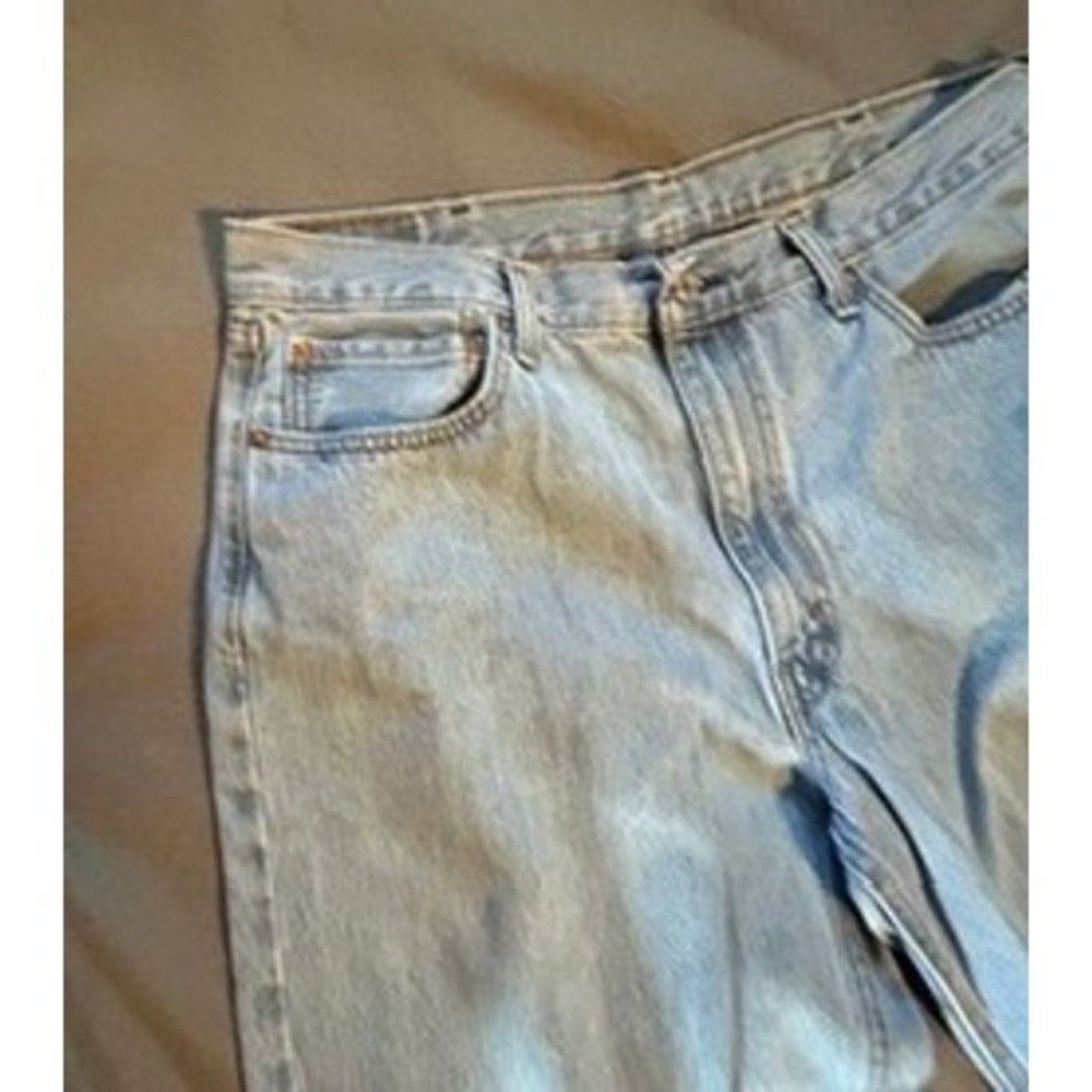 Levi's 550 Relaxed Fit Tapered Leg Light Wash Blue Denim Jeans Mens W38 L32 - Picture 7 of 10